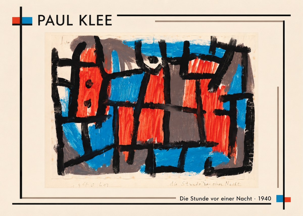 Paul Klee Die Stunde Vor Einer Nacht No2 - Plakat