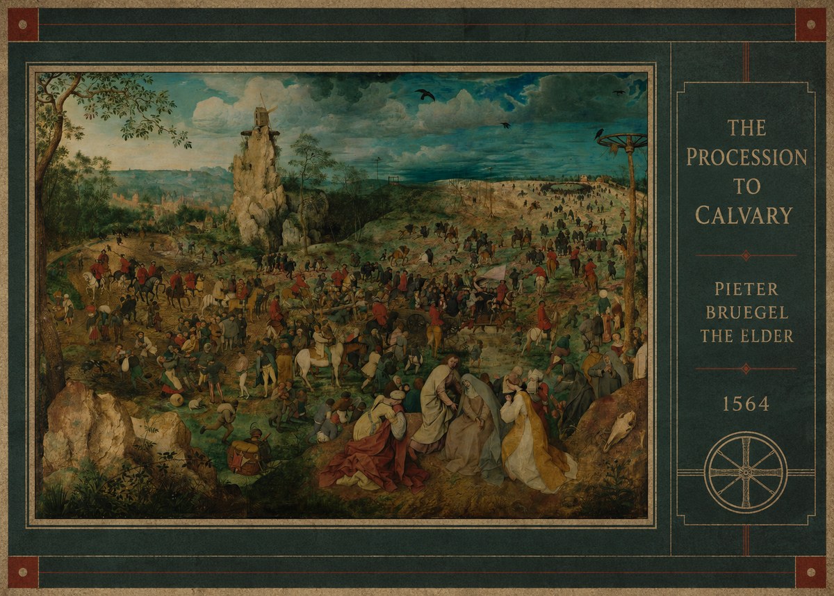 Pieter Bruegel The Processsson to Calvary No2 - Plakat