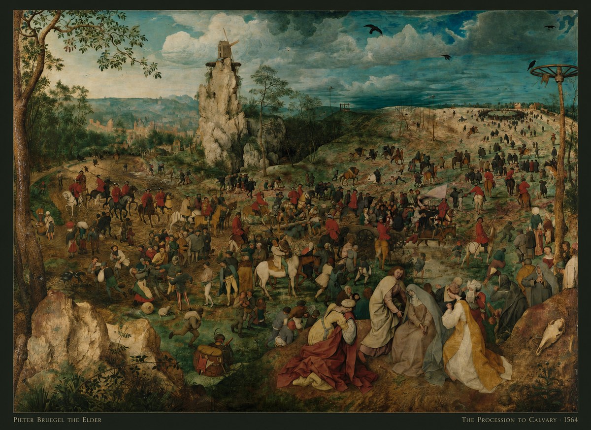 Pieter Bruegel The Processsson to Calvary No5 - Plakat