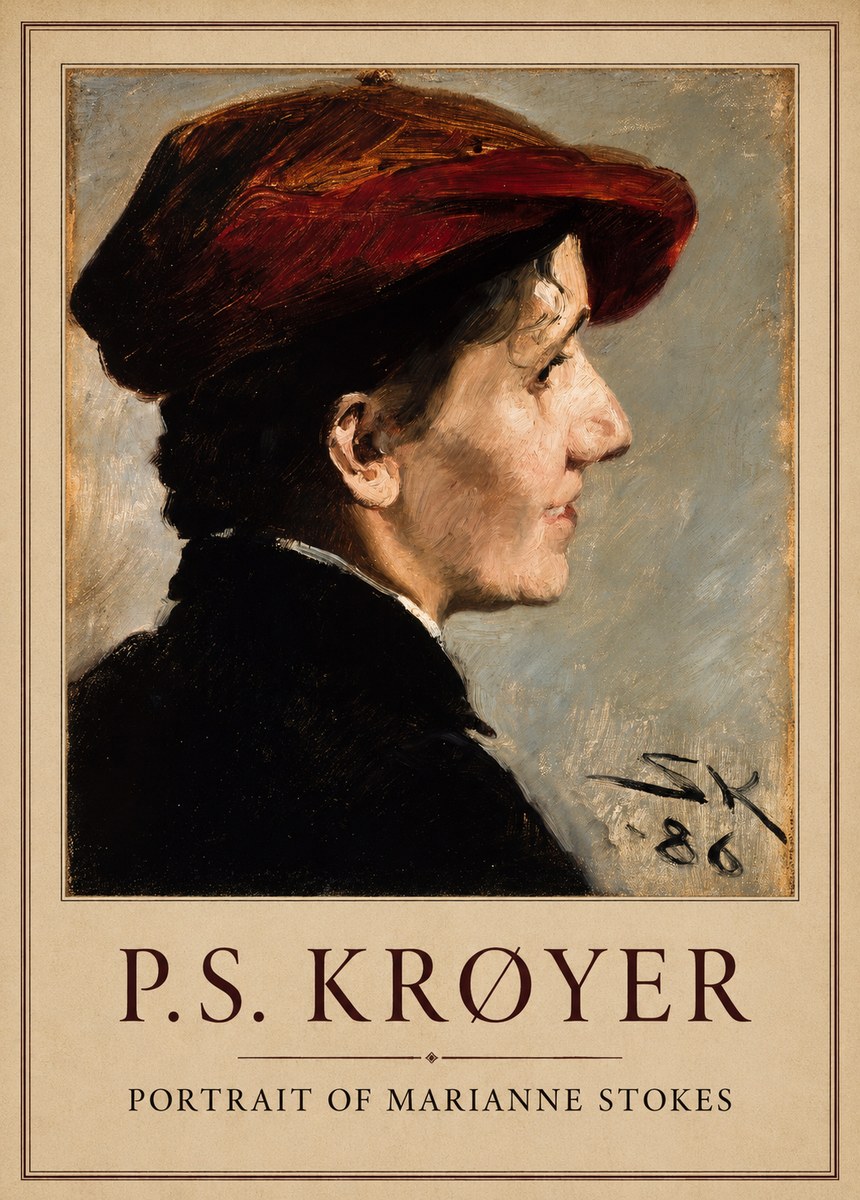 P.S. Krøyer Portrait of a Young Girl No5 - Plakat