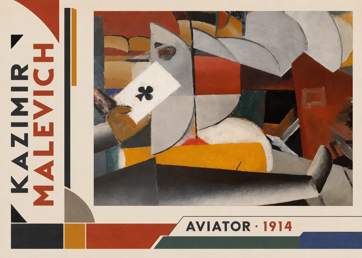 Kazimir Malevich Aviator No2 - Plakat