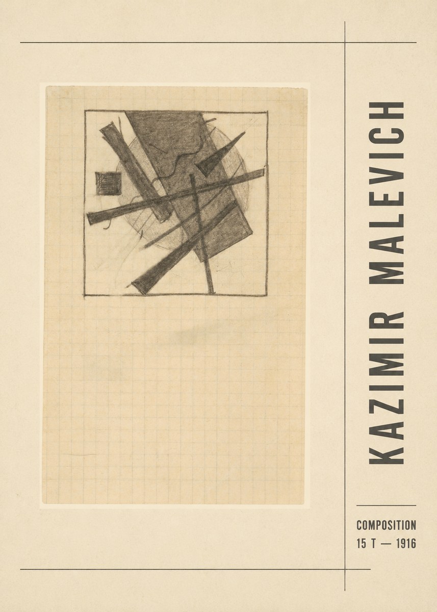 Kazimir Malevich Composition 15 T - 1916 No2 - Plakat