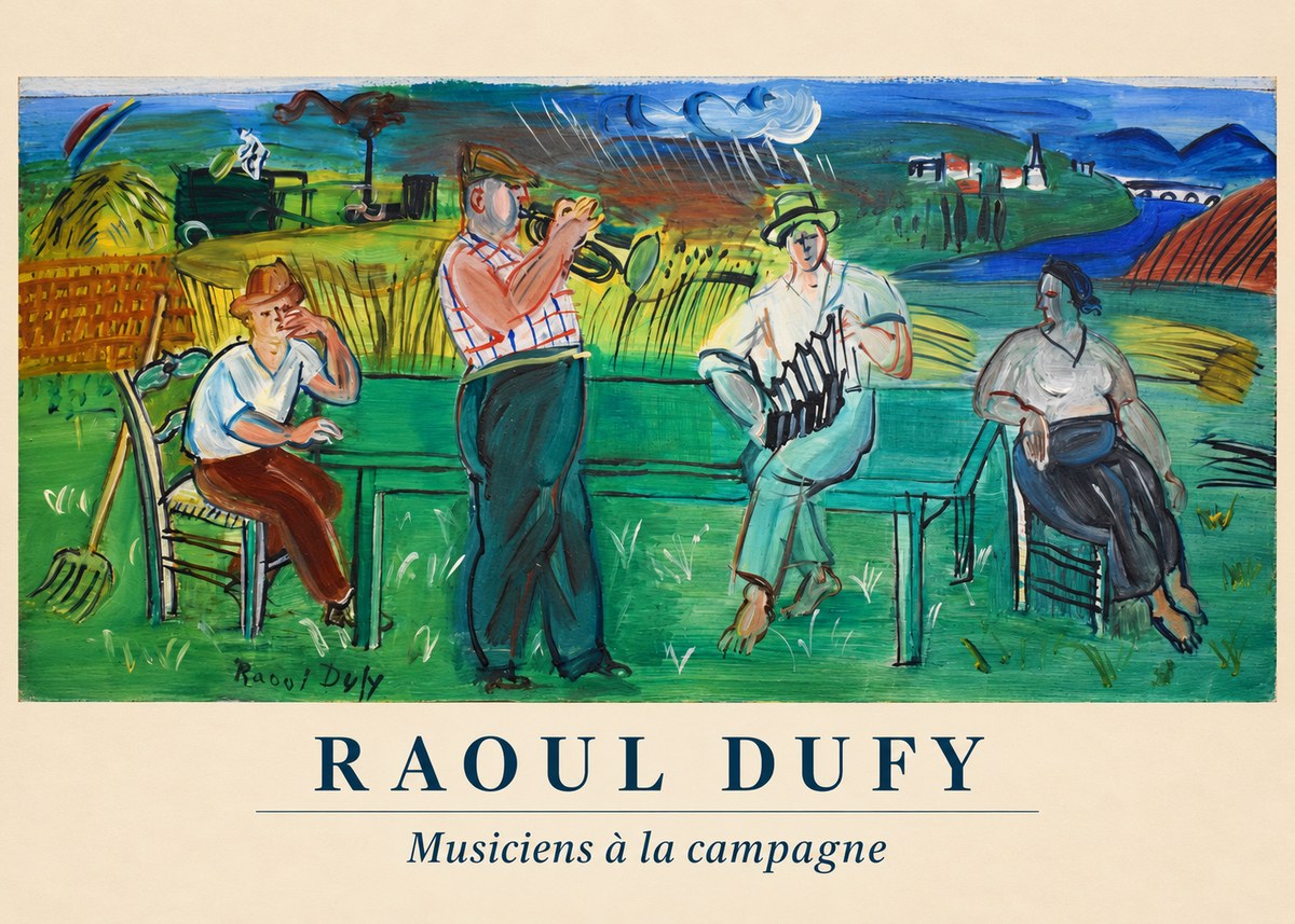 Raoul Dufy Musiciens À La Campagne No6 - Plakat