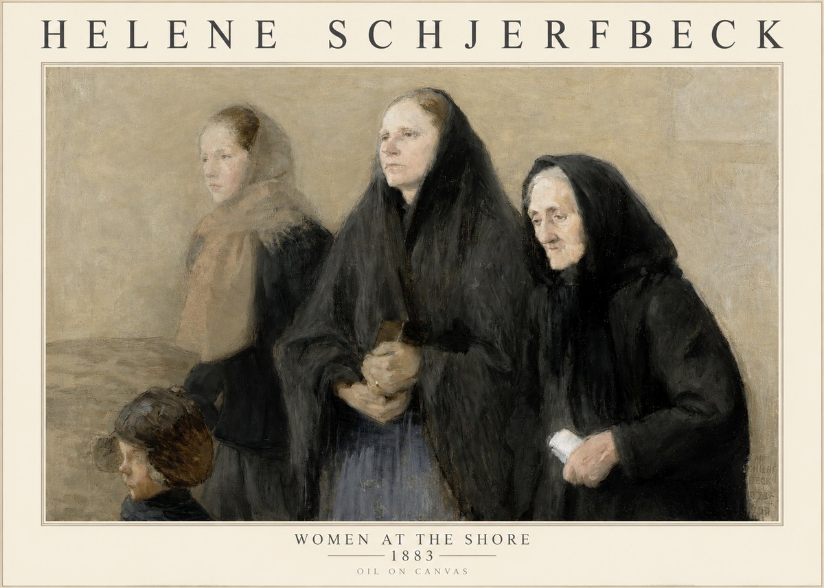 Helene Schjerfbeck Women at the Shore No1 - Plakat