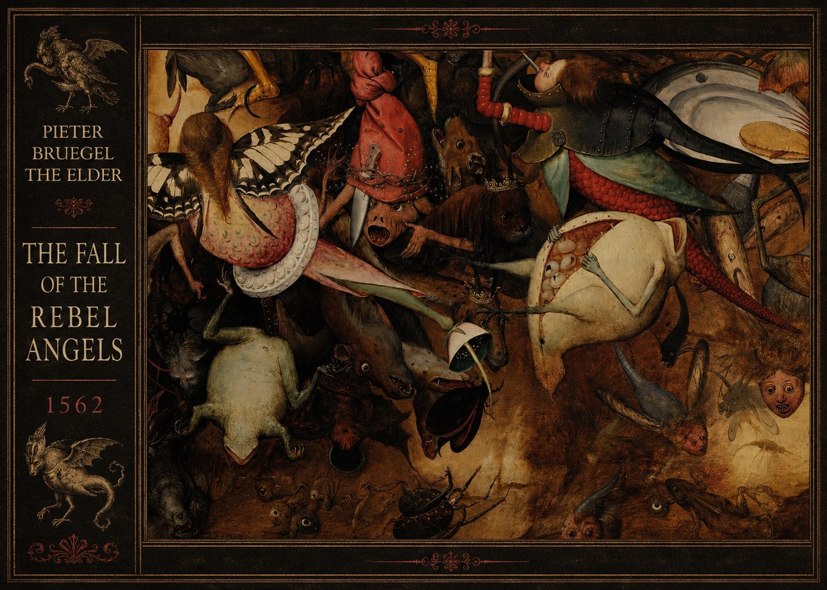 Pieter Bruegel The Fall of the Rebel Angels V No2 - Plakat
