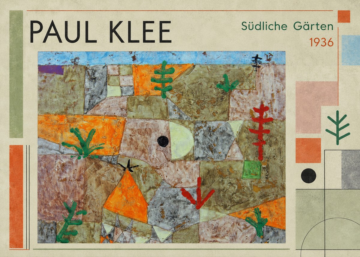 Paul Klee Südliche Gärten No1 - Plakat