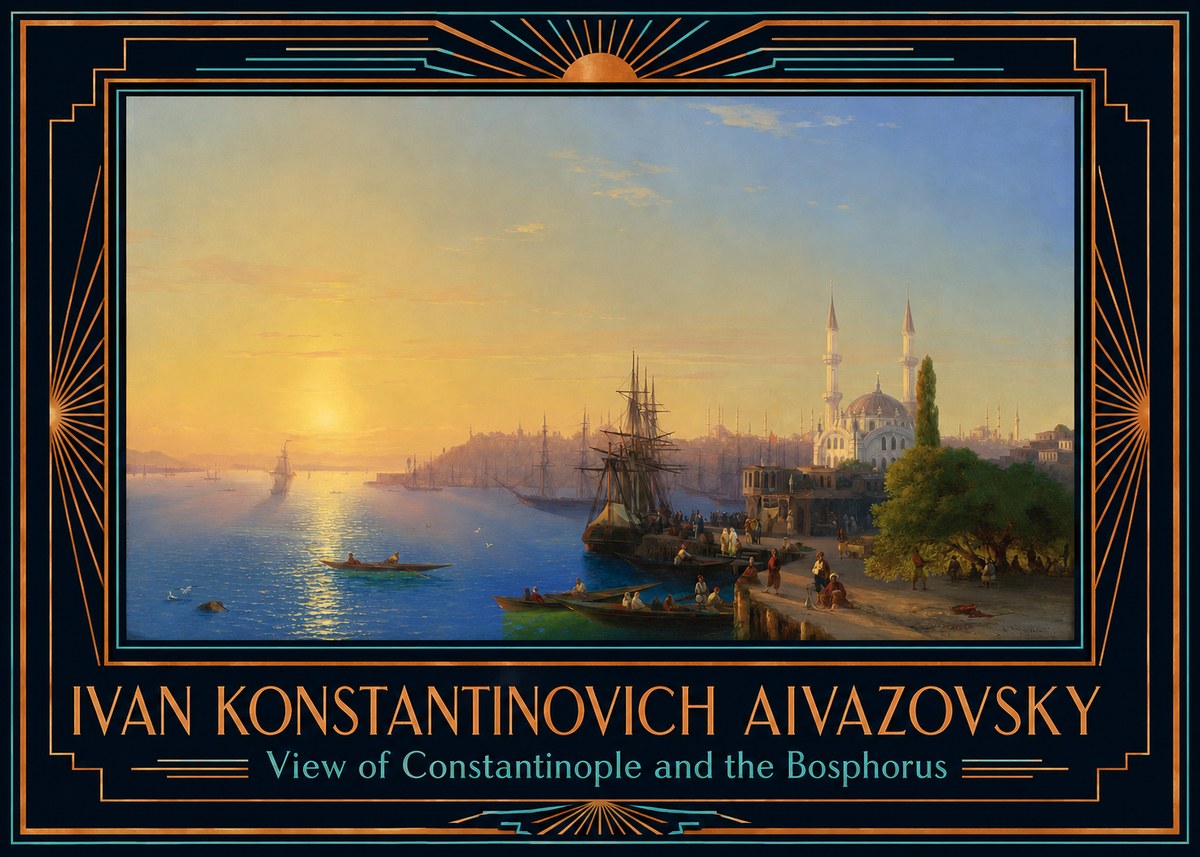 Ivan Konstantinovich Aivazovsky View of Constantinople and the Bosphorus No6 - Plakat
