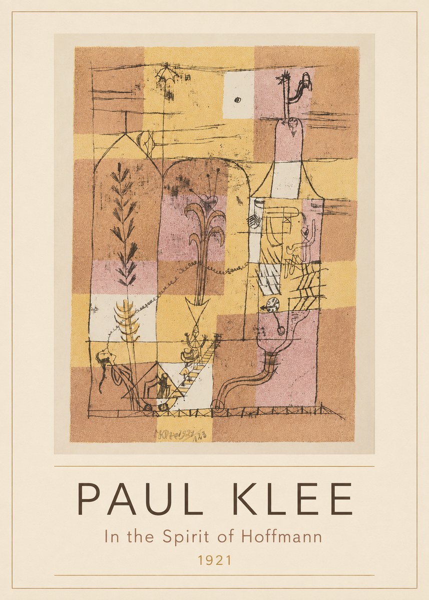 Paul Klee In the Spirit of Hoffmann No3 - Plakat