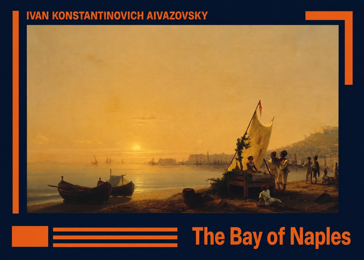 Ivan Konstantinovich Aivazovsky The Bay of Naples No2 - Plakat
