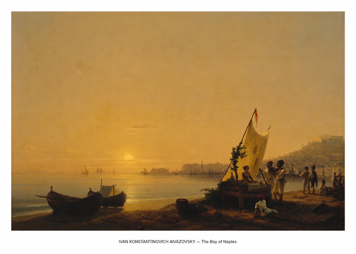 Ivan Konstantinovich Aivazovsky The Bay of Naples No5 - Plakat