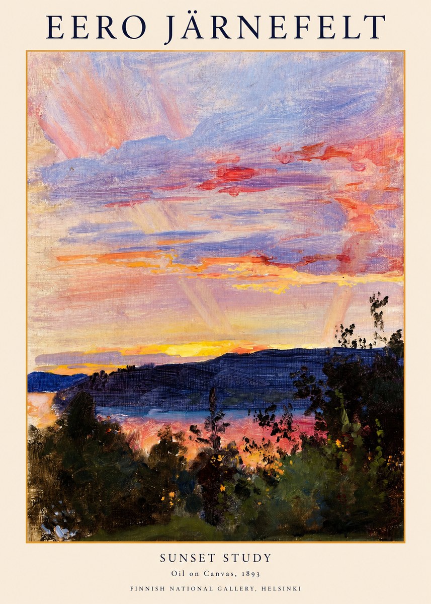 Eero Järnefelt Sunset Study No1 - Plakat