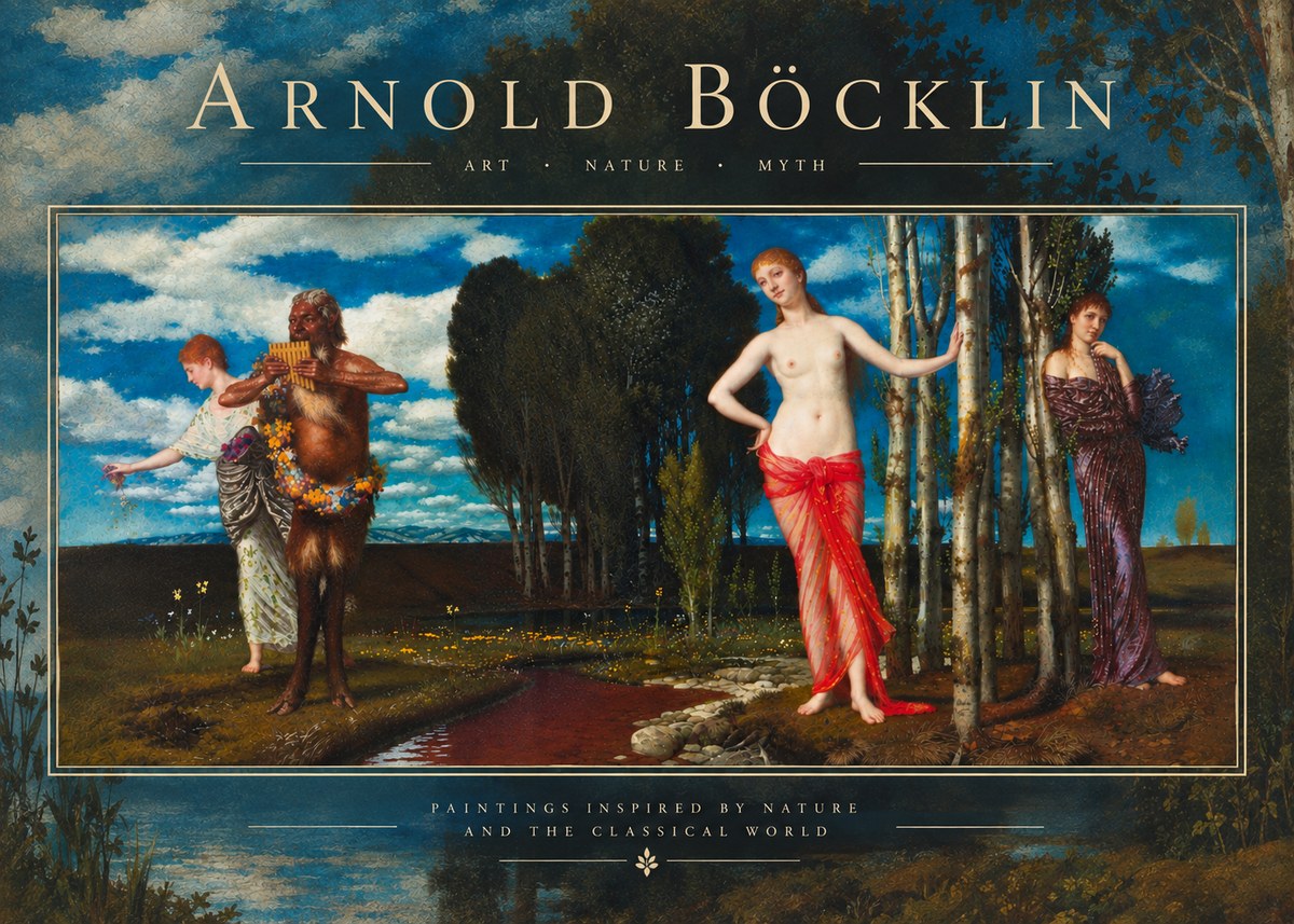 Arnold Böcklin Spring Evening No6 - Plakat