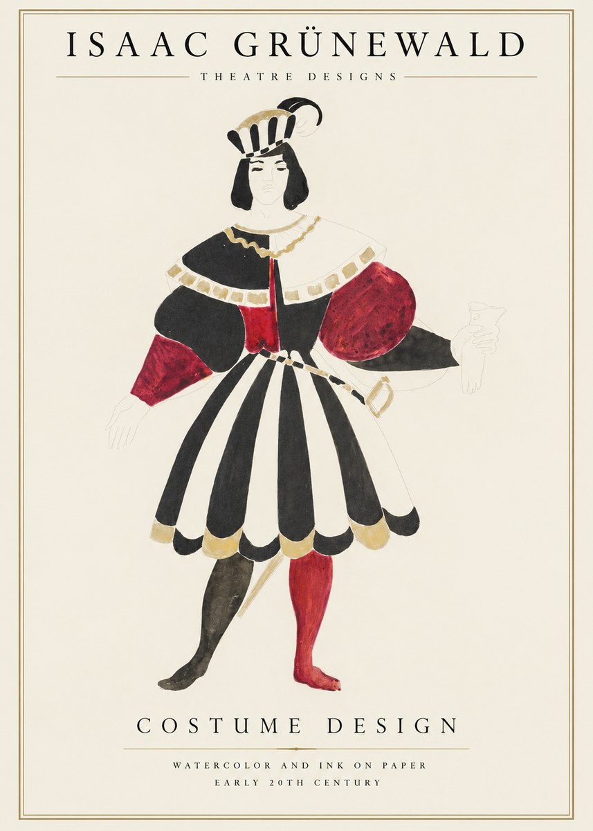 Isaac Grünewald Costume Design XI No1 - Plakat