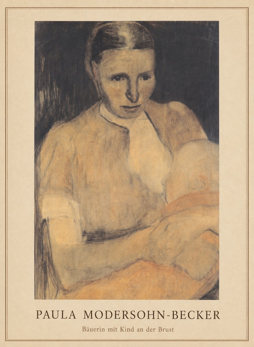 Paula Modersohn-Becker Bäuerin Mit Kind an Der Brust No3 - Plakat