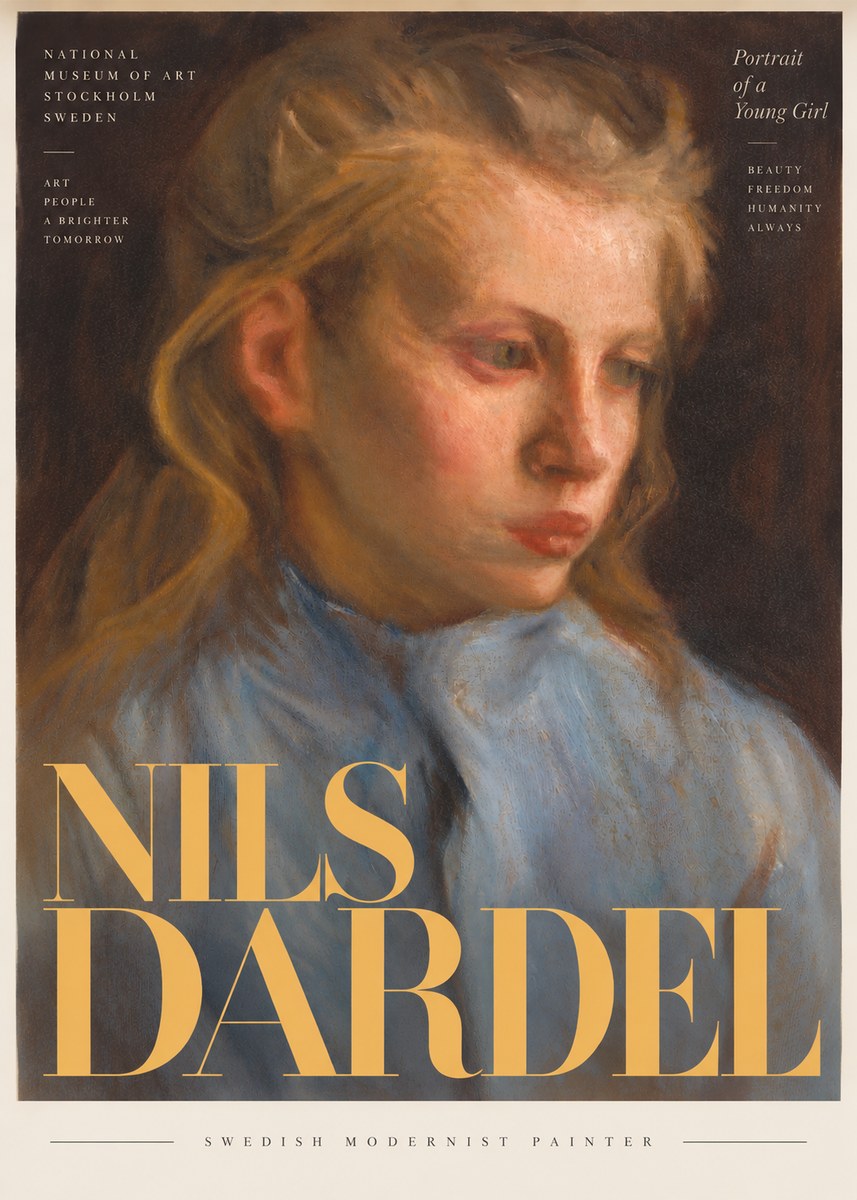 Nils Dardel Portrait of a Young Girl No5 - Plakat