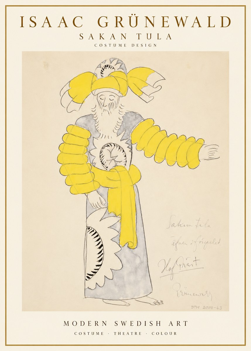 Isaac Grünewald Sakan Tula - Costume Design No1 - Plakat