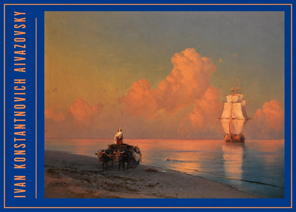 Ivan Konstantinovich Aivazovsky Sunset at Sea No3 - Plakat