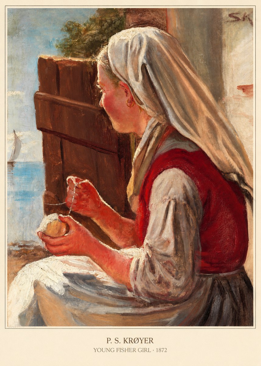 P.S. Krøyer Young Fisher Girl No5 - Plakat