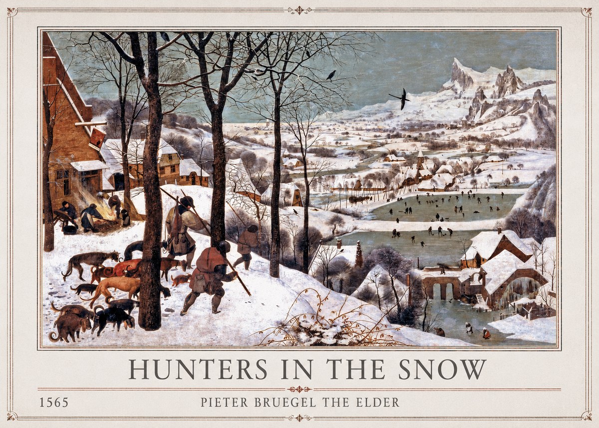 Pieter Bruegel Hunters in the Snow No1 - Plakat