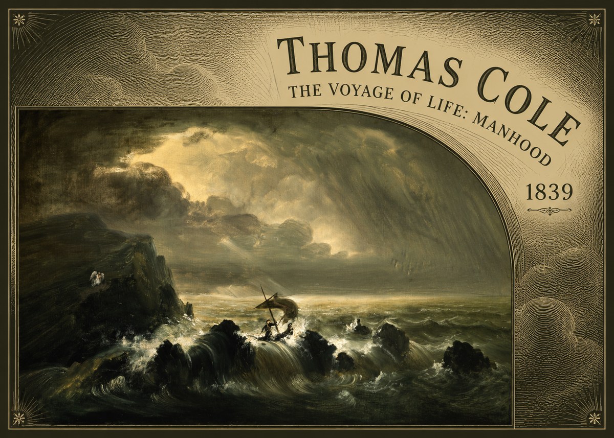Thomas Cole The Voyage of Life: Manhood IV No5 - Plakat