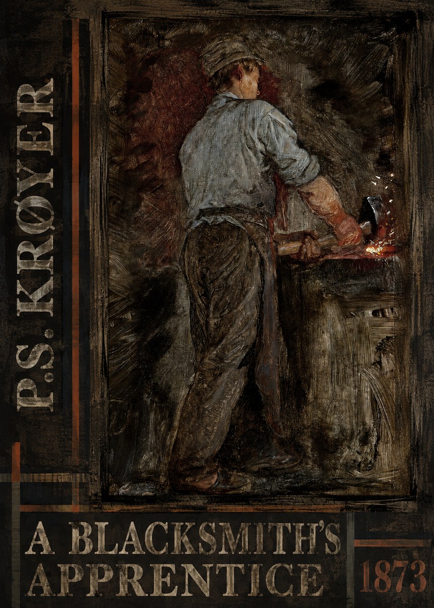 P.S. Krøyer A Blacksmith's Apprentice No4 - Plakat