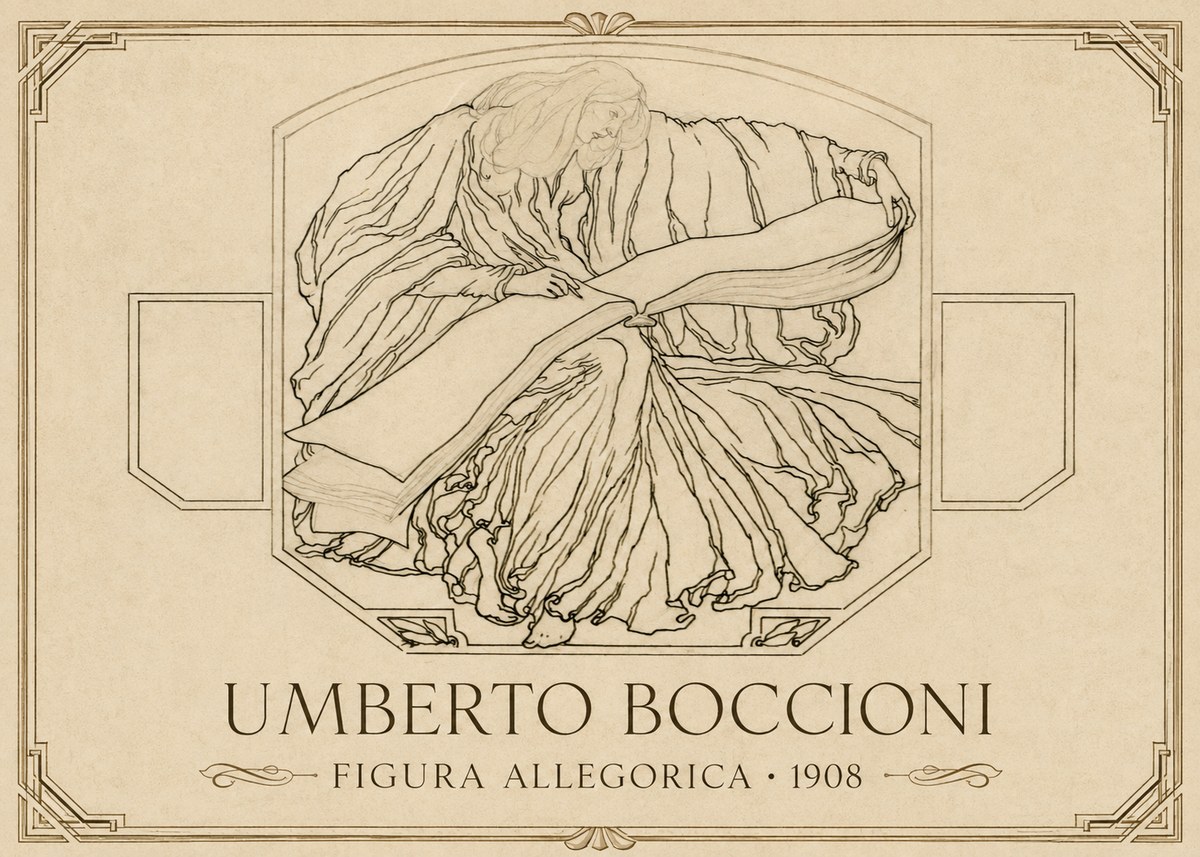 Umberto Boccioni Figura Allegorica No1 - Plakat