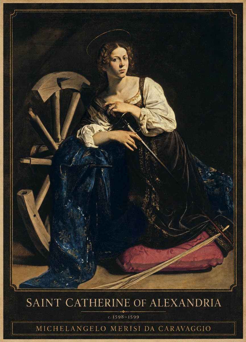 Michelangelo Merisi da Caravaggio Saint Catherine of Alexandria II No3 - Plakat