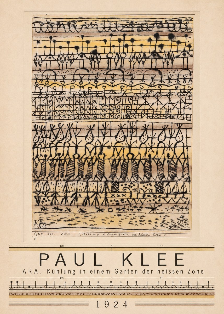 Paul Klee Ara. Kühlung in Einem Garten Der Heissen Zone No1 - Plakat