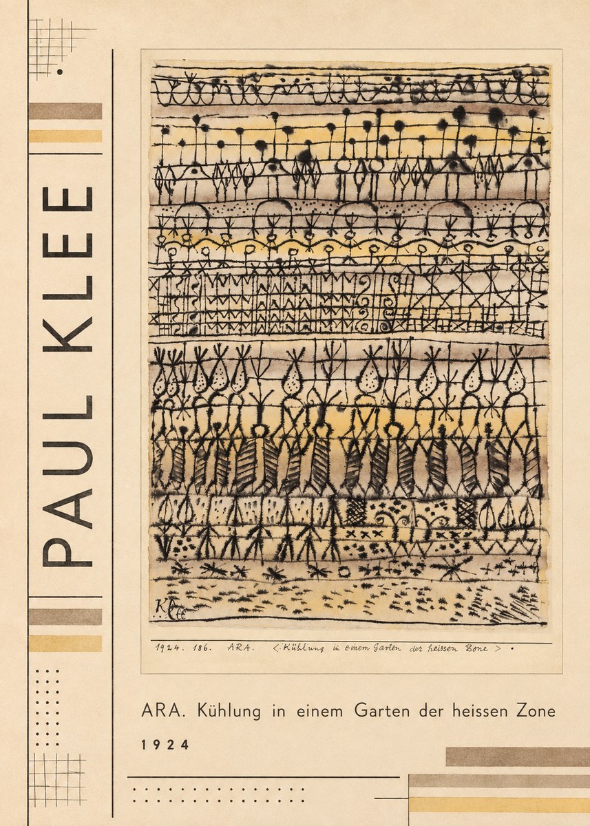 Paul Klee Ara. Kühlung in Einem Garten Der Heissen Zone No3 - Plakat