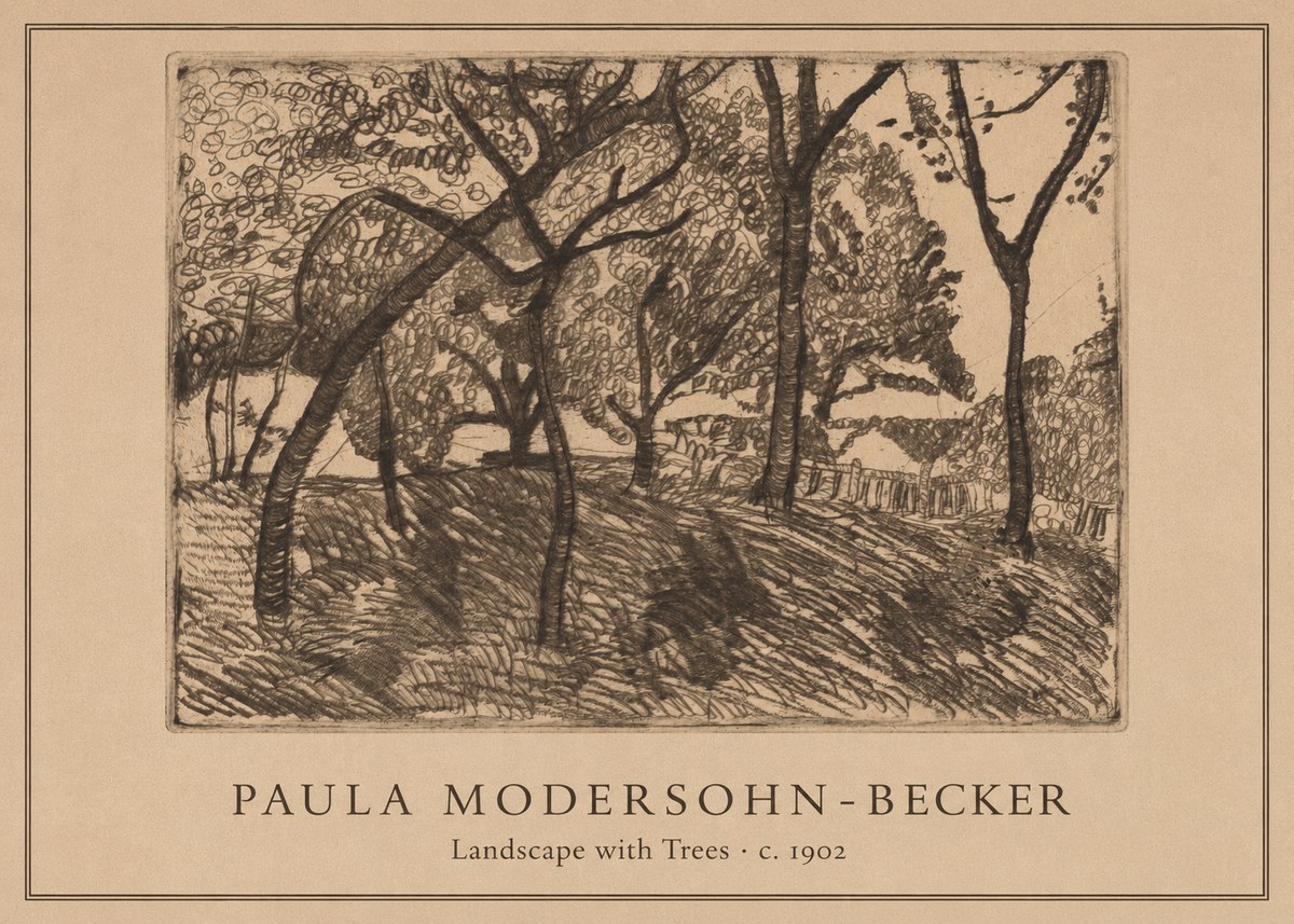 Paula Modersohn-Becker Landscape with Trees No1 - Plakat