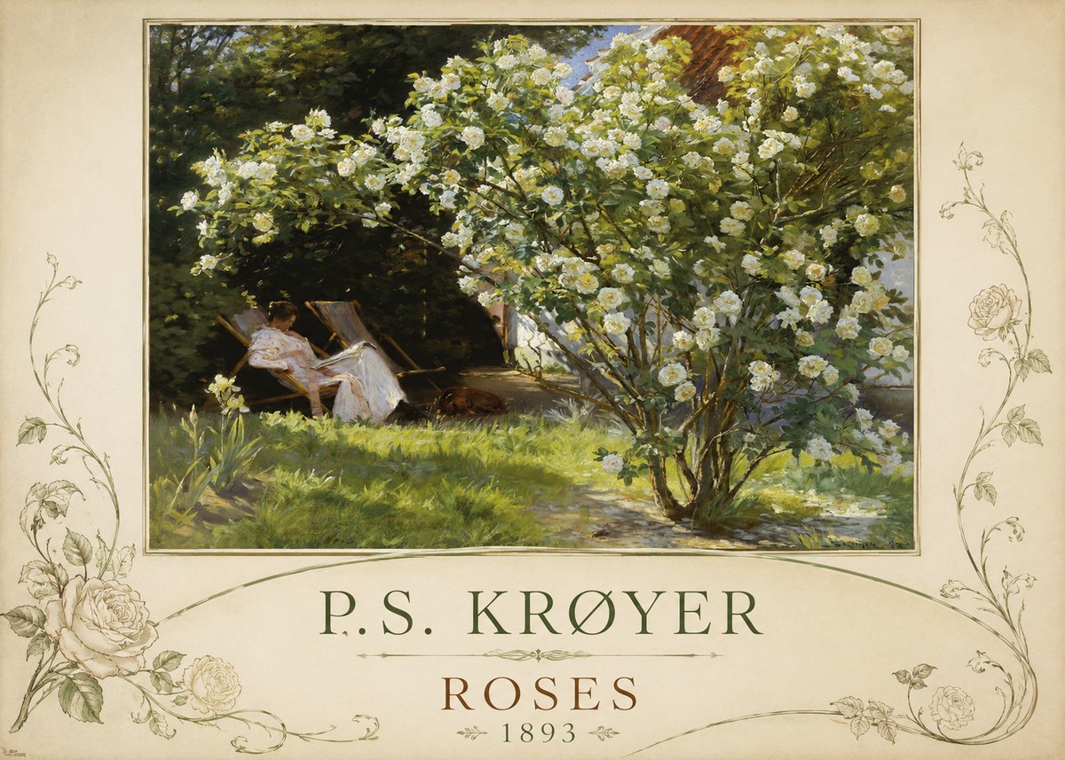 P.S. Krøyer Roses No2 - Plakat