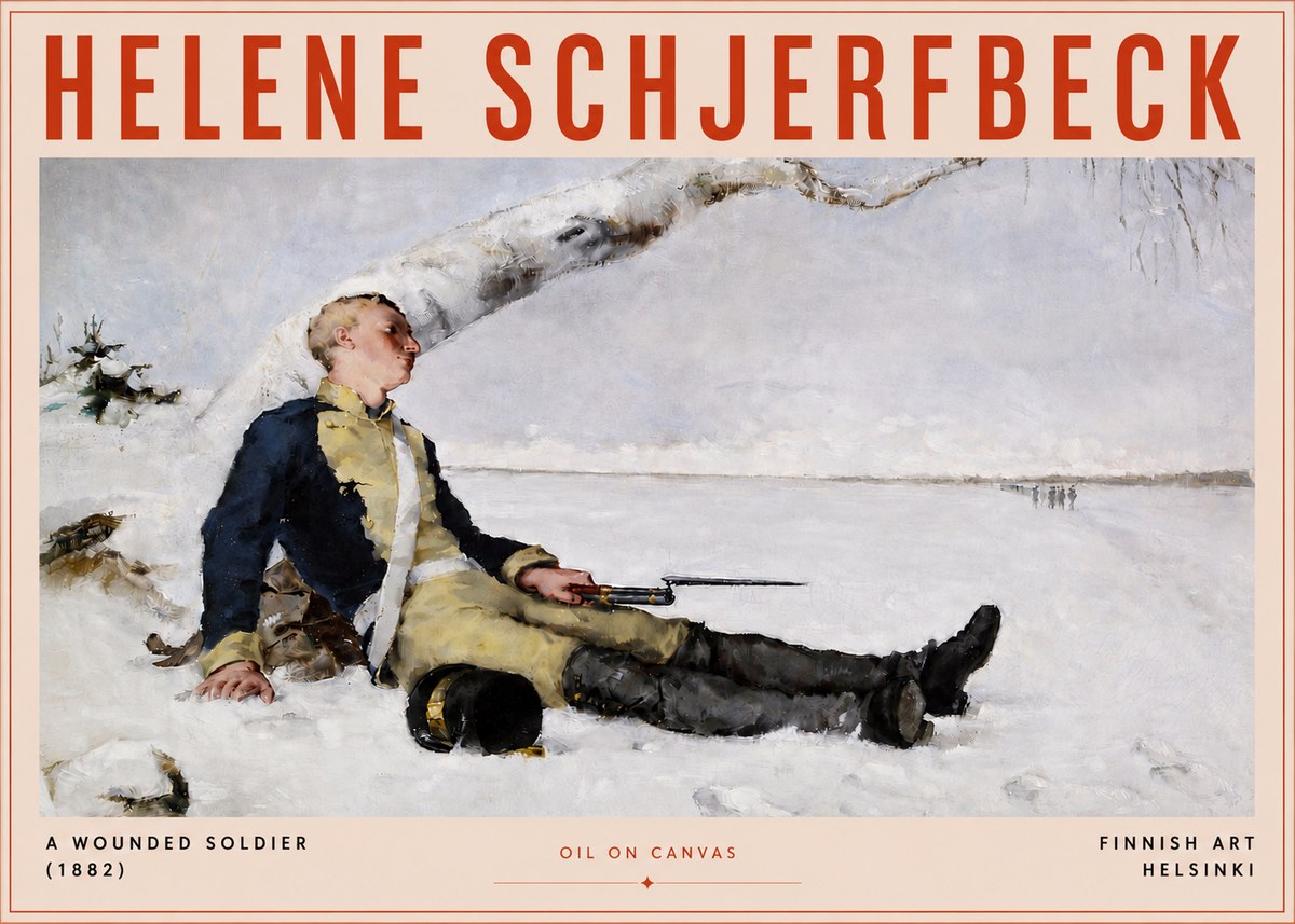 Helene Schjerfbeck A Wounded Soldier (1882) No5 - Plakat