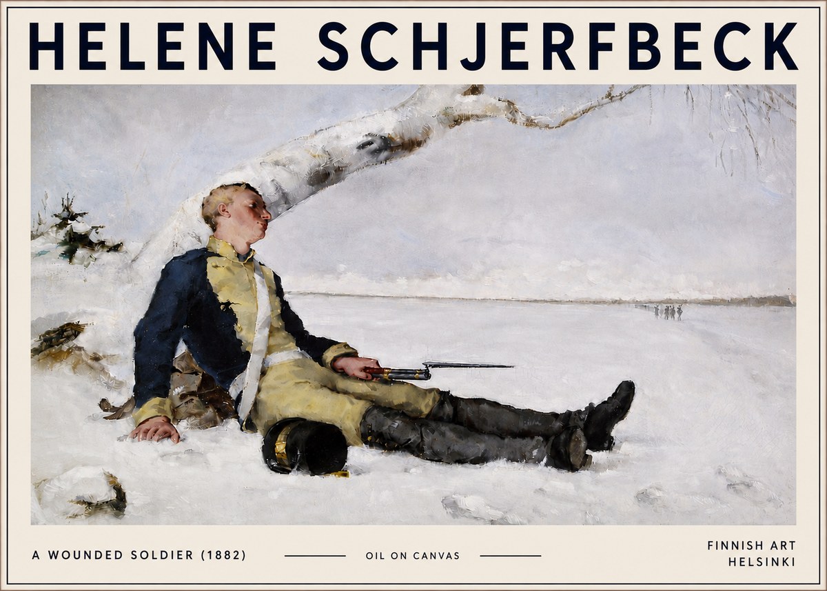 Helene Schjerfbeck A Wounded Soldier (1882) No6 - Plakat