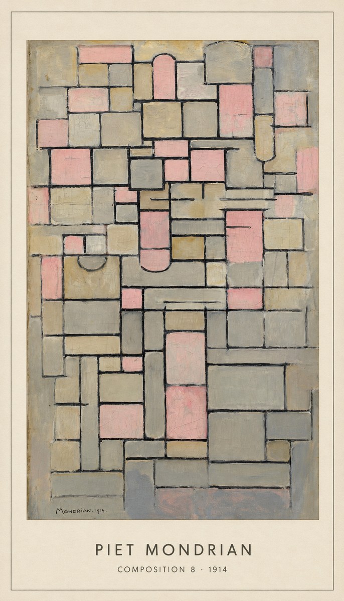 Piet Mondrian Composition 8 No4 - Plakat