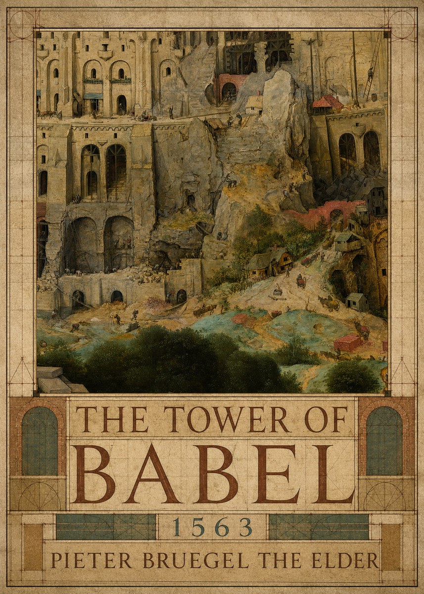 Pieter Bruegel The Tower of Babel XVII No2 - Plakat
