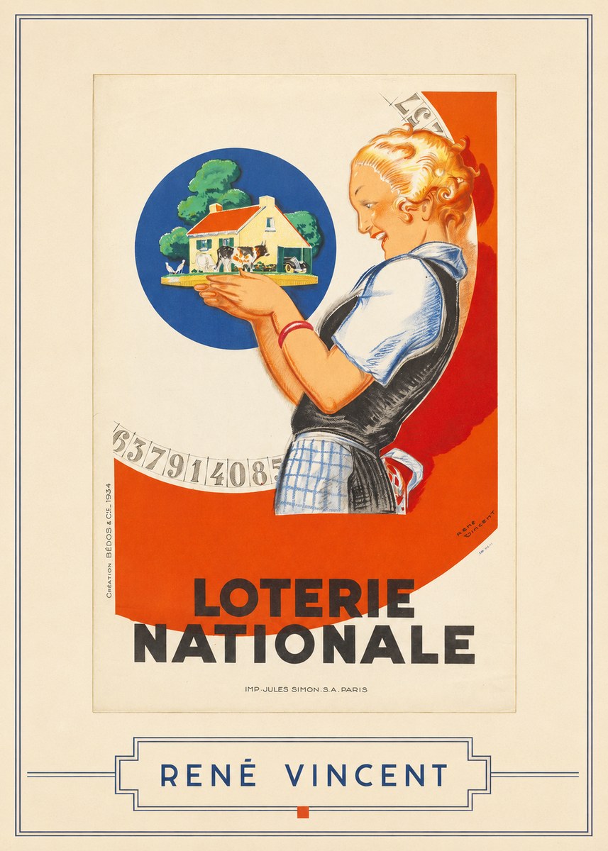 René Vincent Lotterie Nationale No2 - Plakat