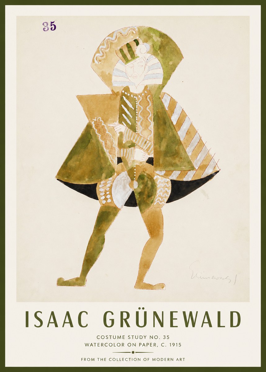 Isaac Grünewald Costume Study No. 35 No1 - Plakat
