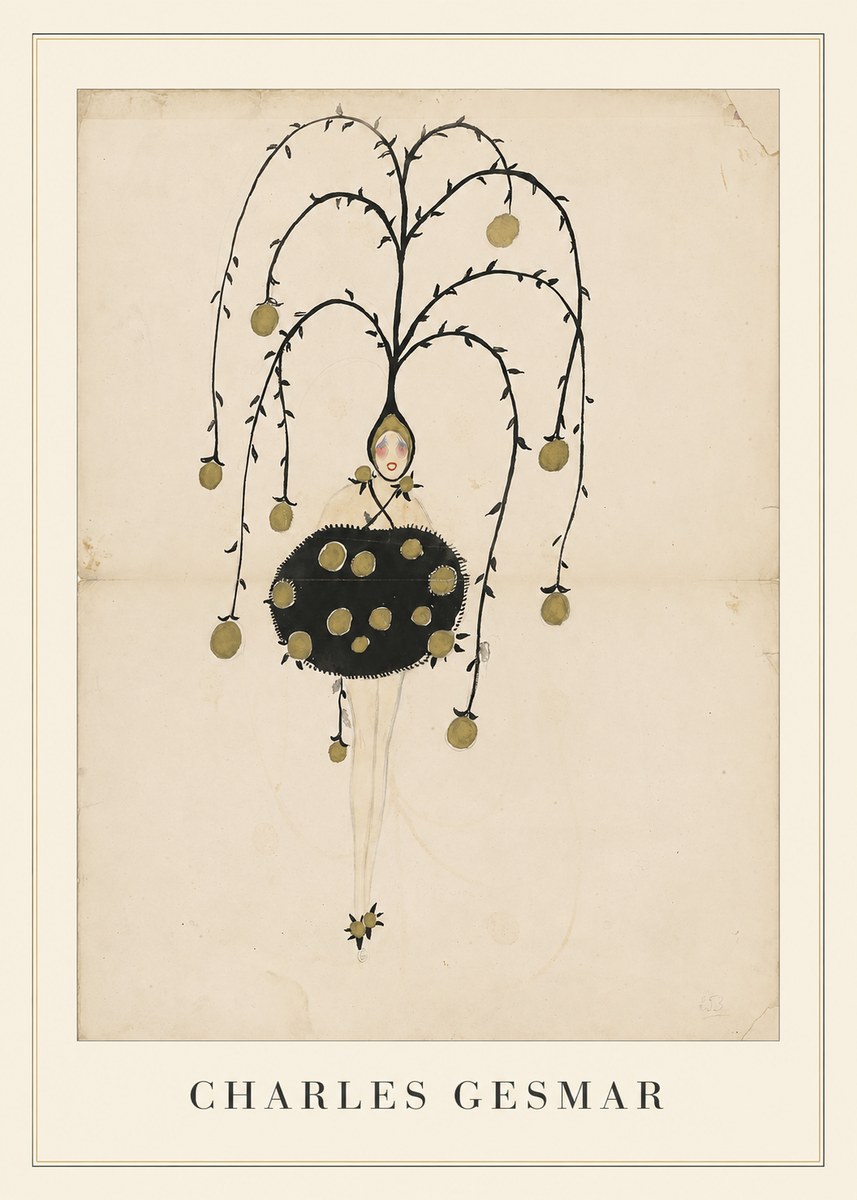 Charles Gesmar Figure with Hanging Orbs No4 - Plakat