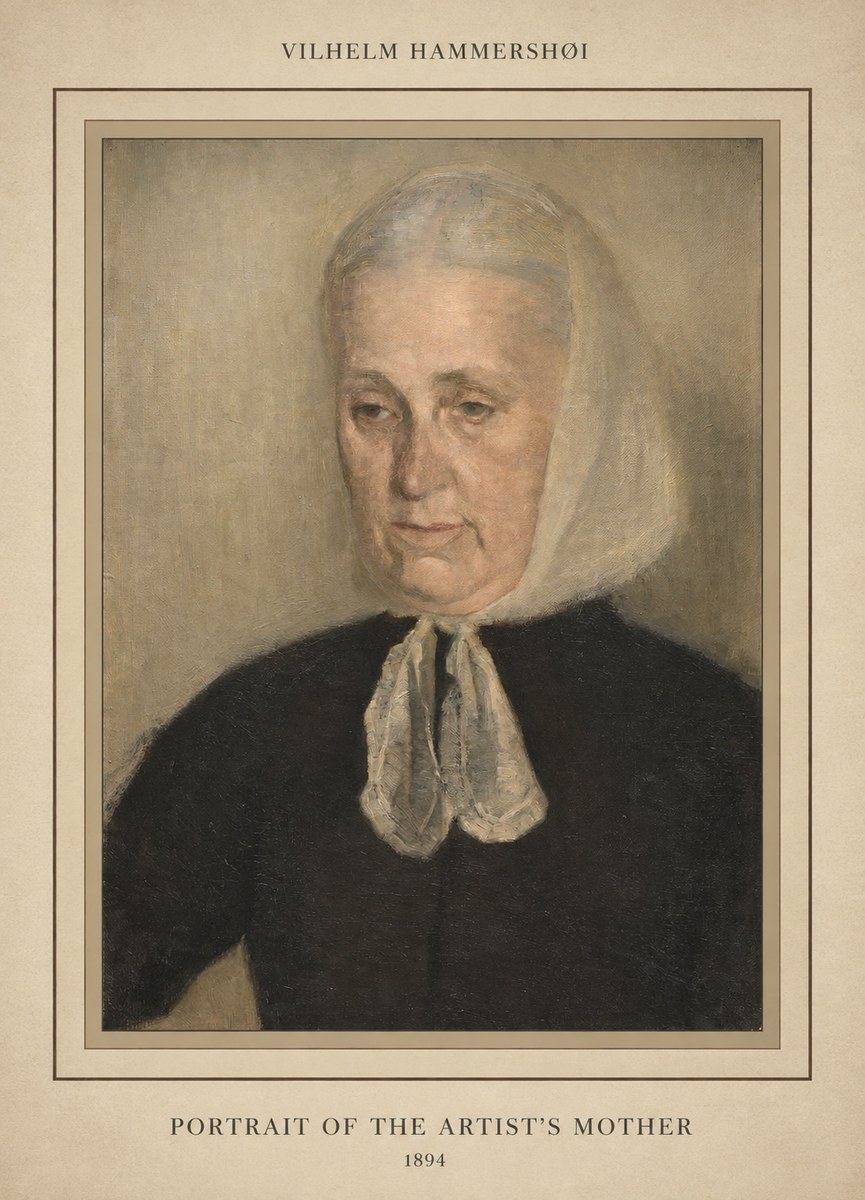Vilhelm Hammershøi Portrait of the Artist's Mother · 1894 No3 - Plakat