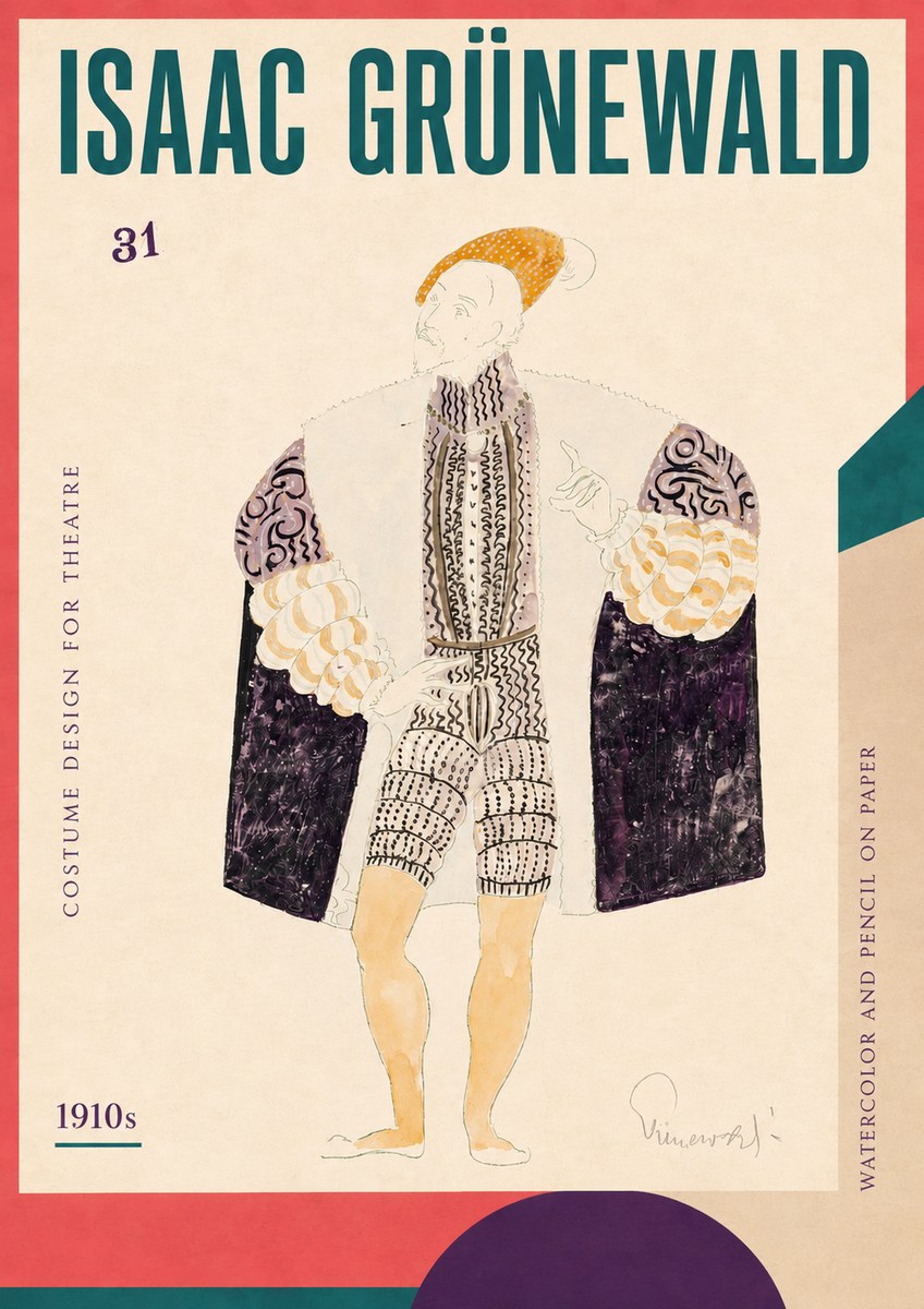 Isaac Grünewald Costume Design for Theatre No3 - Plakat
