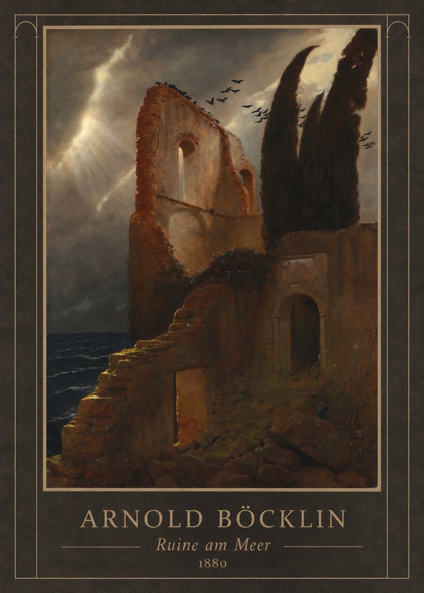 Arnold Böcklin Ruine Am Meer II No3 - Plakat