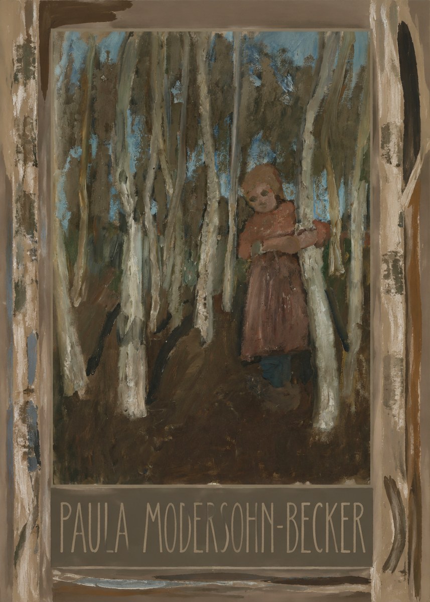 Paula Modersohn-Becker Girl in a Birch Forest No4 - Plakat