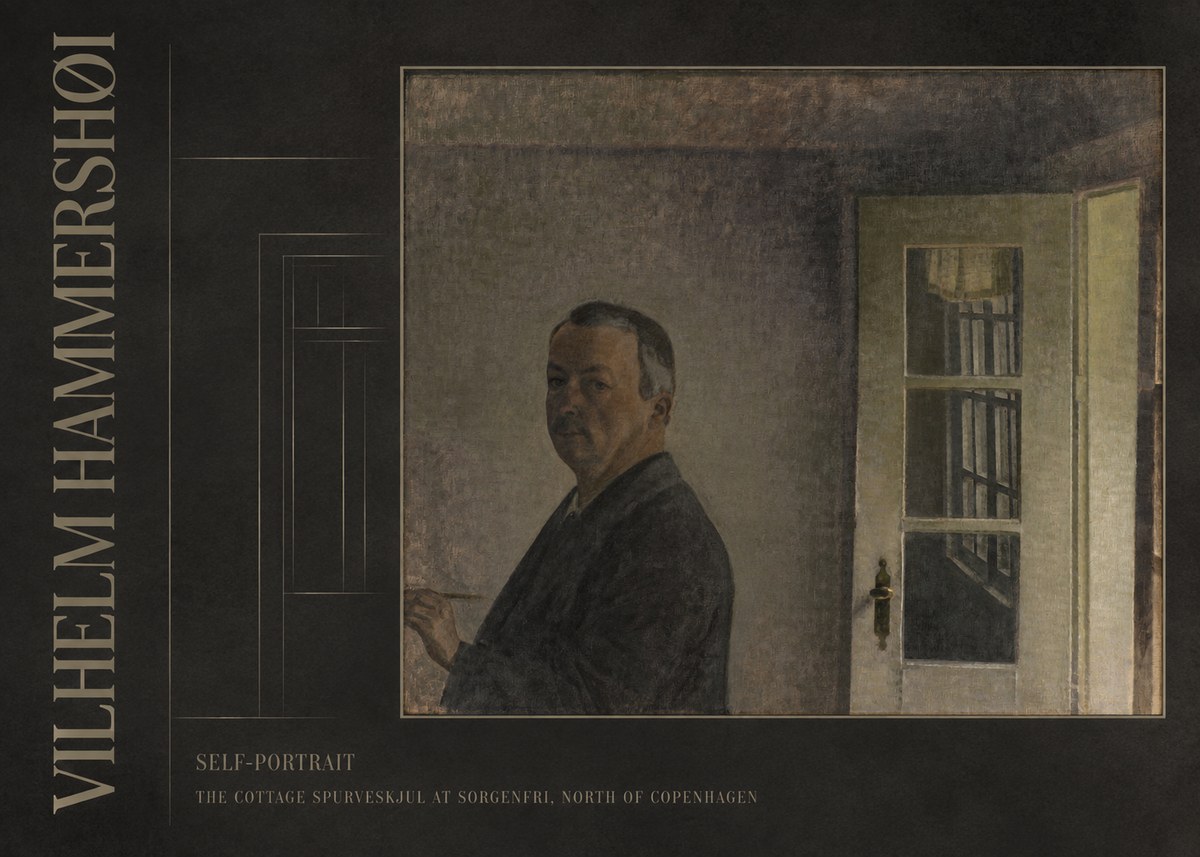 Vilhelm Hammershøi Self-portrait. the Cottage Spurveskjul at Sorgenfri, North of Copenhagen No3 - Plakat