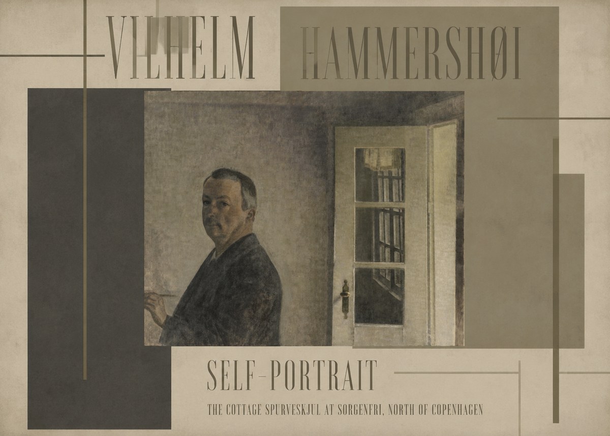 Vilhelm Hammershøi Self-portrait. the Cottage Spurveskjul at Sorgenfri, North of Copenhagen No5 - Plakat