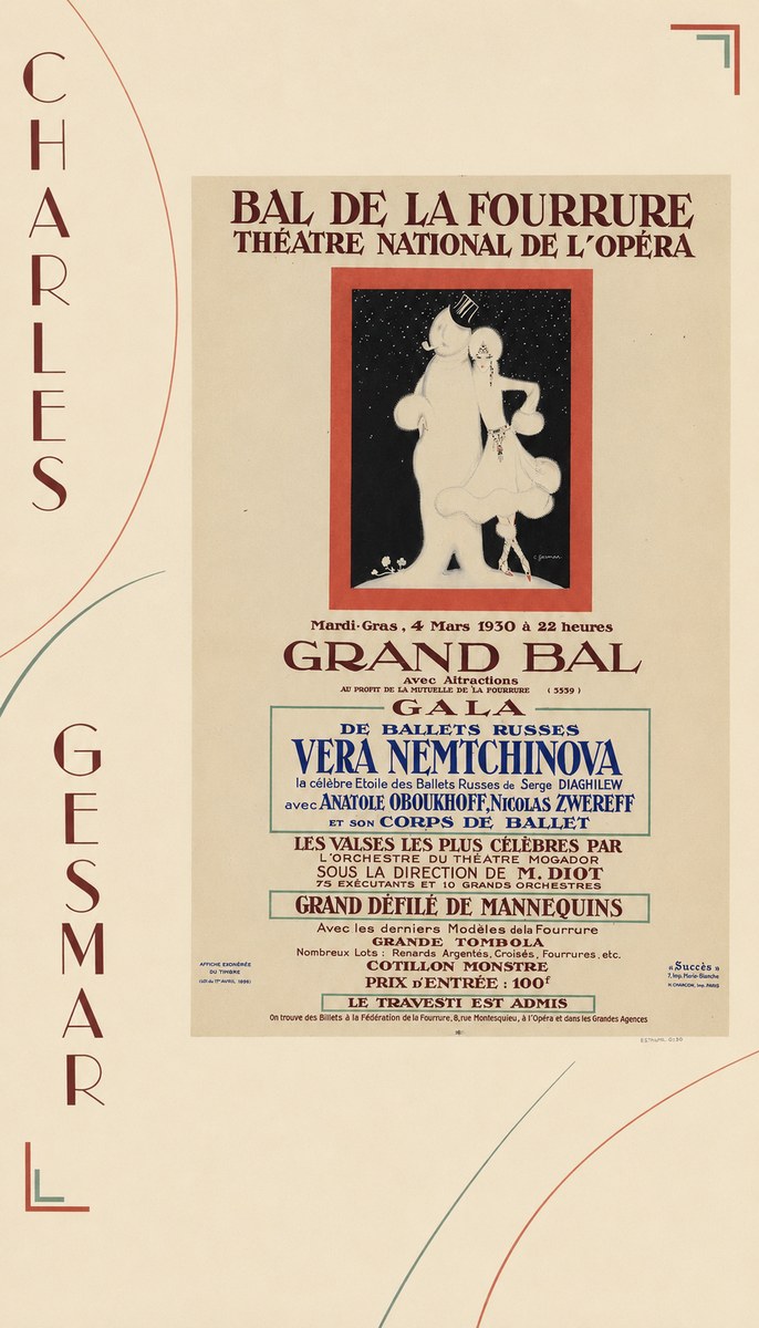 Charles Gesmar Bal De La Fourrure III No5 - Plakat