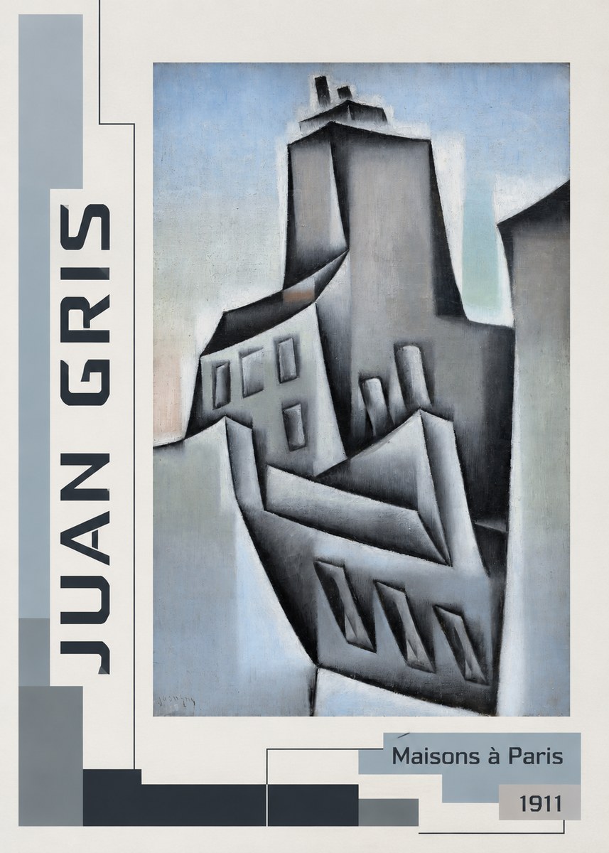 Juan Gris Maisons À Paris No2 - Plakat