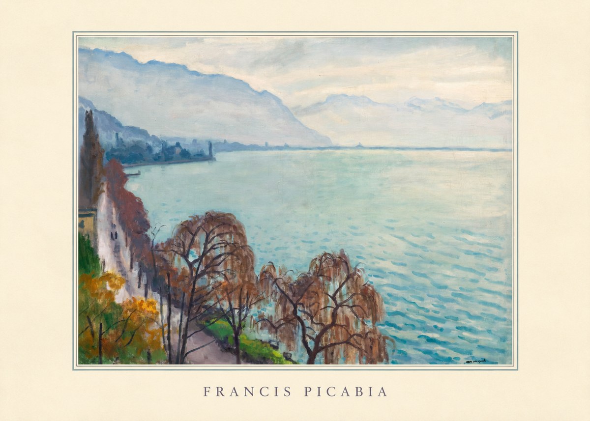 Francis Picabia Lac Léman No3 - Plakat