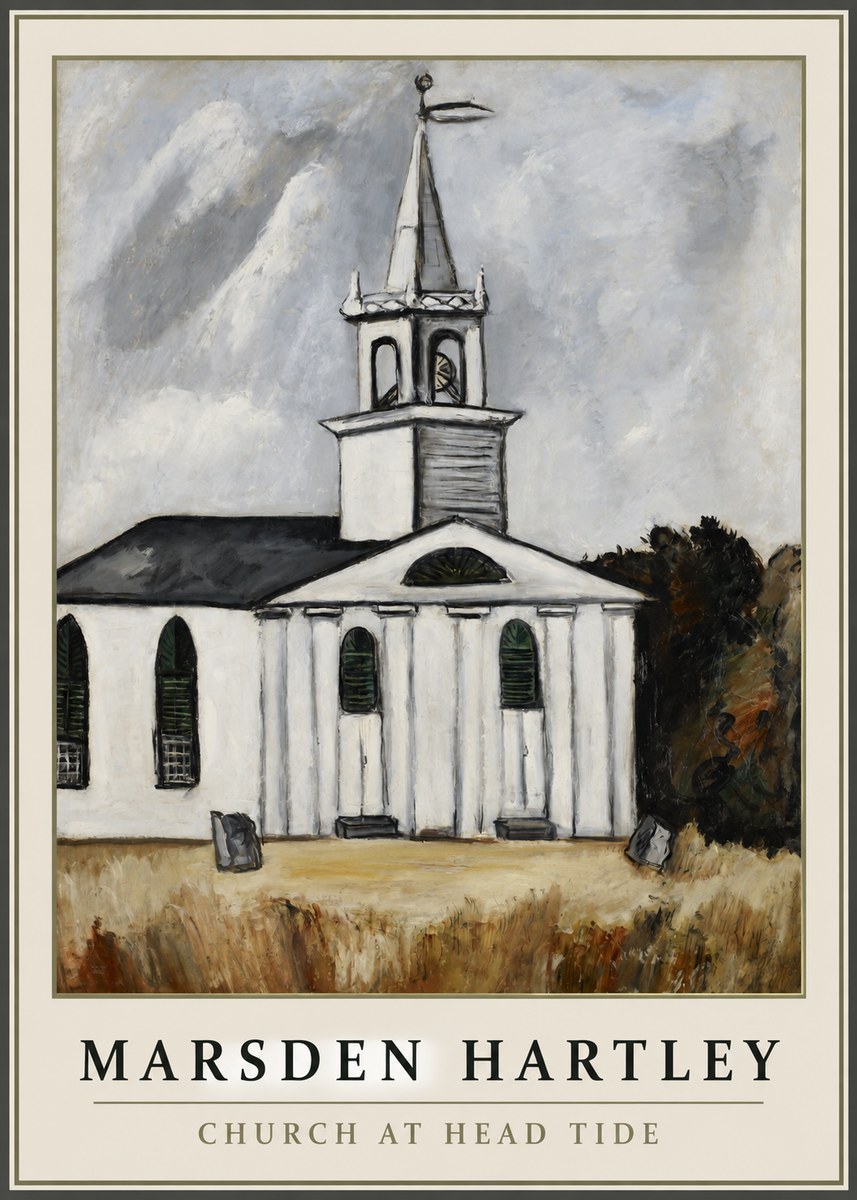 Marsden Hartley Church at Head Tide No1 - Plakat