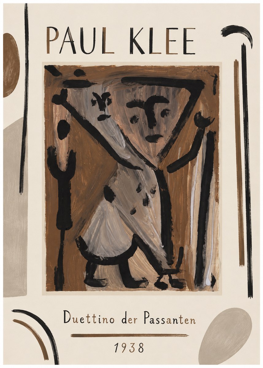 Paul Klee Duettino Der Passanten No1 - Plakat