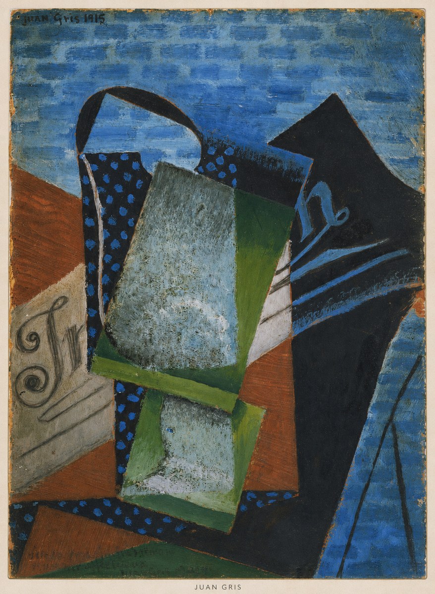 Juan Gris Still Life with Fruit Bowl and Bottle No5 - Plakat